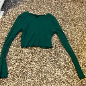 Ribbed Long sleeve crop top